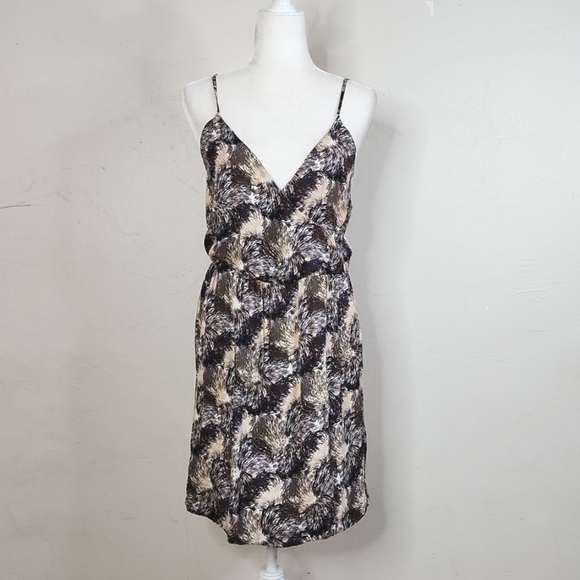 Halston Heritage Silk Beaded Cocktail Dress Size 4 - Picture 1 of 14